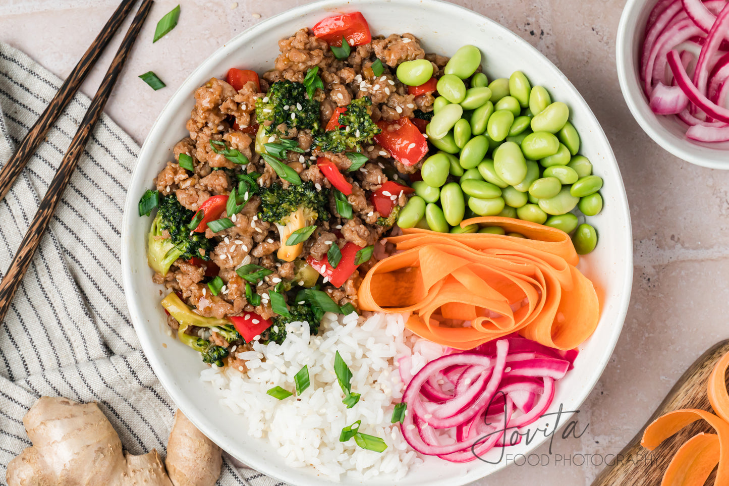 Teriyaki Ground Turkey Rice Bowls