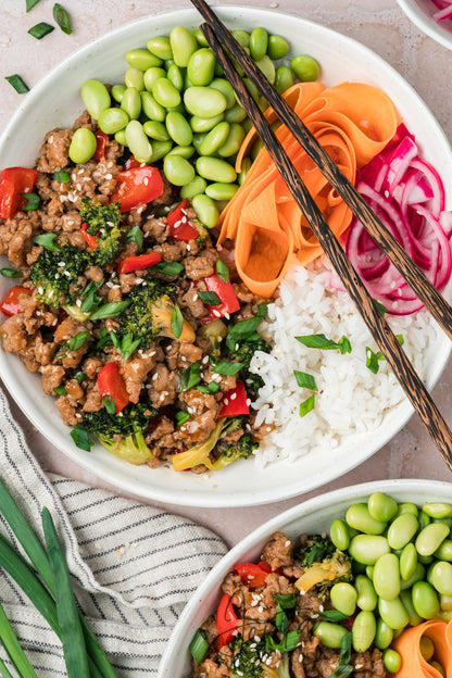 Teriyaki Ground Turkey Rice Bowls