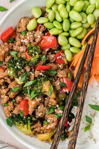 Teriyaki Ground Turkey Rice Bowls