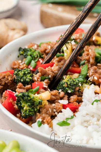 Teriyaki Ground Turkey Rice Bowls