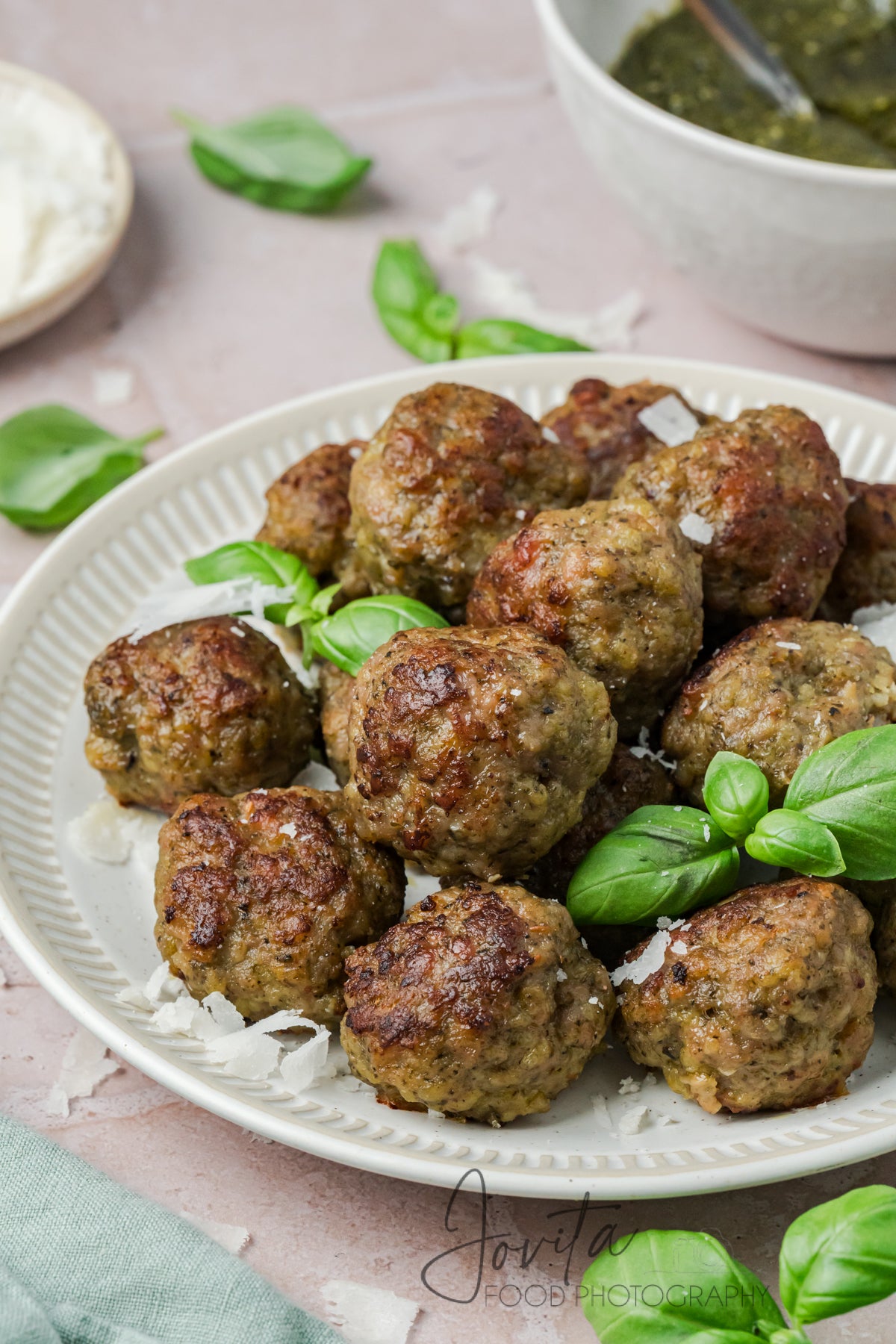 Pesto Turkey Meatballs