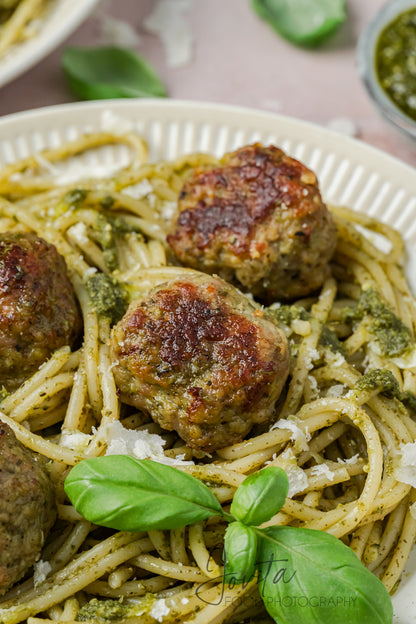 Pesto Turkey Meatballs