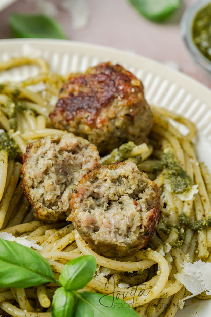Pesto Turkey Meatballs
