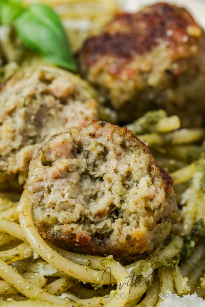 Pesto Turkey Meatballs