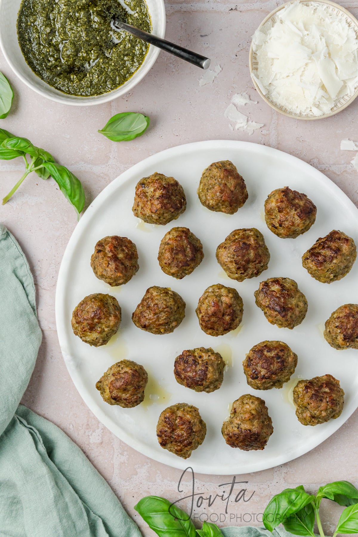 Pesto Turkey Meatballs