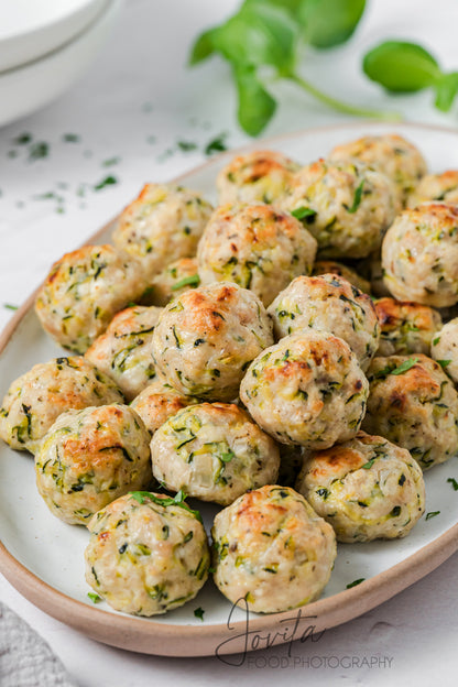 Baked Turkey Zucchini Meatballs
