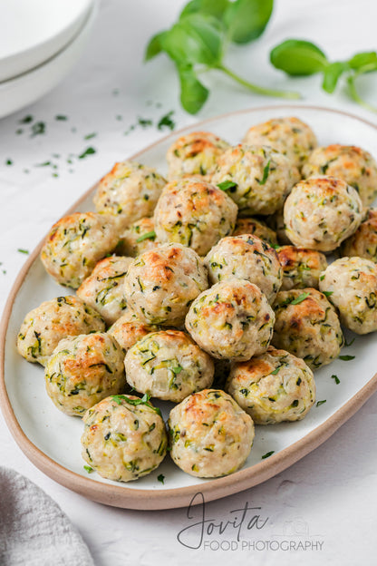 Baked Turkey Zucchini Meatballs