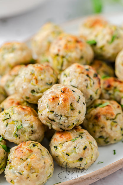 Baked Turkey Zucchini Meatballs