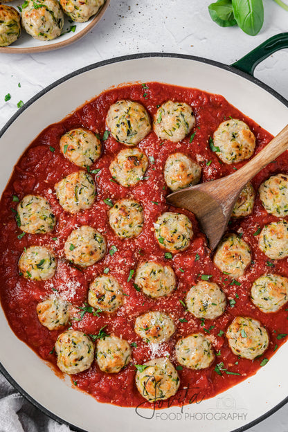 Baked Turkey Zucchini Meatballs