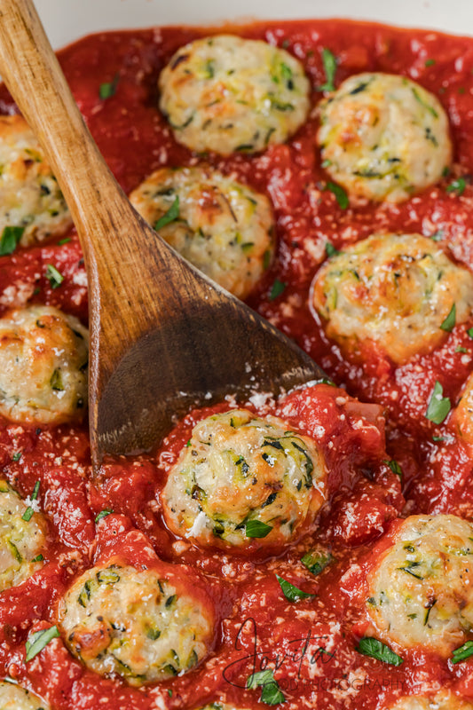 Baked Turkey Zucchini Meatballs