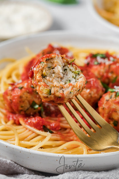 Baked Turkey Zucchini Meatballs